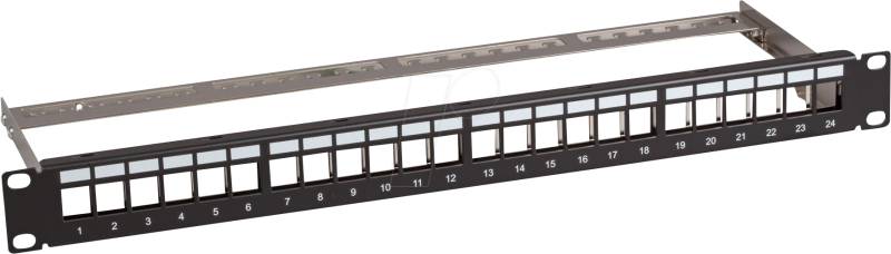 EFB B37200100T24 - 19'' Modulträger, 1HE, 24-Port, mit 24x RJ45 Keystone Cat.6a von EFB-ELEKTRONIK