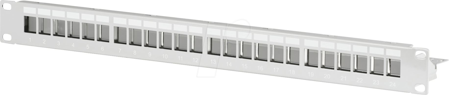 EFB EC020100001 - 19 Zoll Keystone Patchpanel, 1HE, 24-Port, grau, unbestückt von EFB-ELEKTRONIK