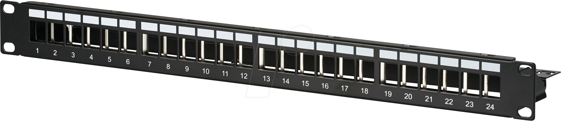 EFB EC020100002 - 19 Zoll Keystone Patchpanel, 1HE, 24-Port, schwarz, unbestückt von EFB-ELEKTRONIK