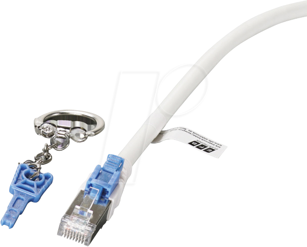 EFB K5539WS1 - Patchkabel Cat.6a, S/FTP, 1 m, weiß, abschließbar von EFB-ELEKTRONIK
