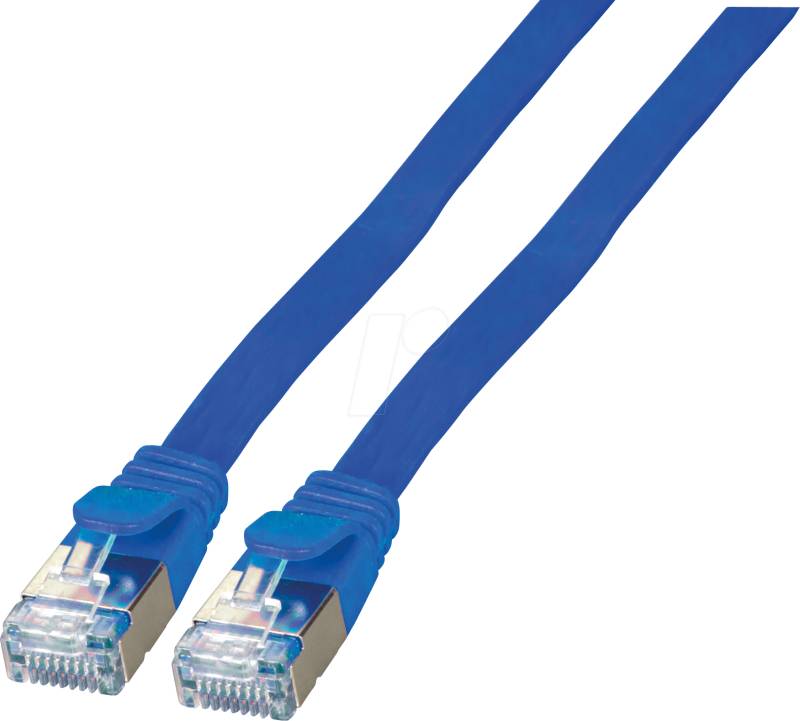 EFB K5545BL.2 - Cat.6a Flachpatchkabel, U/FTP, 2m, blau von EFB-ELEKTRONIK