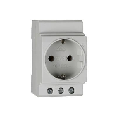 Einbausteckdose 1-fach für Hutschiene -- grau Einbausteckdose 1-fach für Hutschiene -- grau von EFB ELEKTRONIK