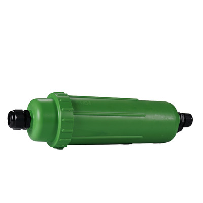 Glasfasermuffe zum Abzweigen 1xM25 2xM20 -- max. 48 Fasern Crimpversion Glasfasermuffe zum Abzweigen 1xM25 2xM20 -- max. 48 Fasern Crimpversion von EFB ELEKTRONIK