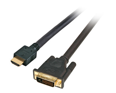 HighSpeed HDMI - DVI Kabel,HDMI A - DVI -- 24+1 St-St 1m, schwarz HighSpeed HDMI - DVI Kabel,HDMI A - DVI -- 24+1 St-St 1m, schwarz von EFB ELEKTRONIK