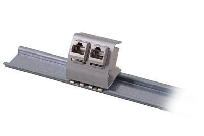 Keystone Modulhalter für Hutschiene -- Edelstahl, für 1x Keystone von EFB ELEKTRONIK
