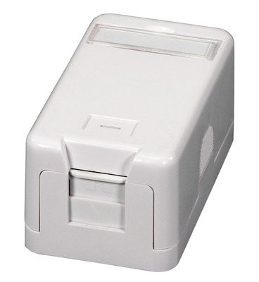Keystone Verteilerbox Aufputz, 1-Port -- Staubschutz selbstschließend von EFB ELEKTRONIK