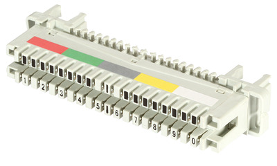 LSA-Anschlussleiste 2/10 zu 10DA für -- Rundstangenmontage, ohne Farbcode von EFB ELEKTRONIK