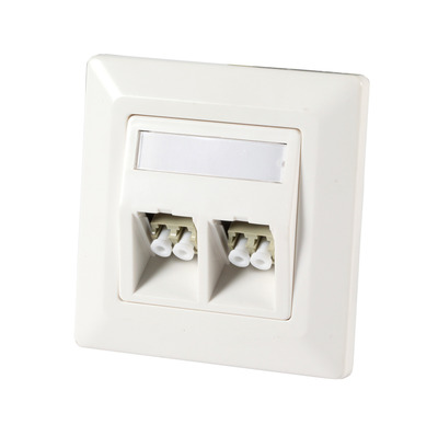 LWL Rahmenset für 2 x E2000© -- SC-Simplex, LC-Duplex, RAL9010 von EFB ELEKTRONIK