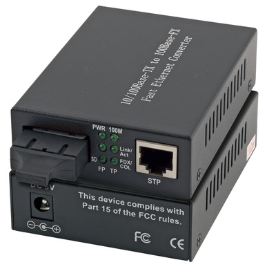 Media Konverter RJ45-STP/SC 2km, Fast -- Ethernet, MM von EFB ELEKTRONIK