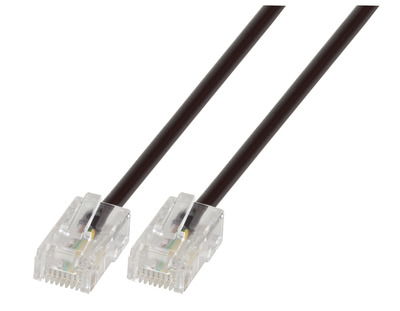 Modularkabel RJ45 (8/4) - RJ45 (8/4) -- schwarz, 10 m von EFB ELEKTRONIK
