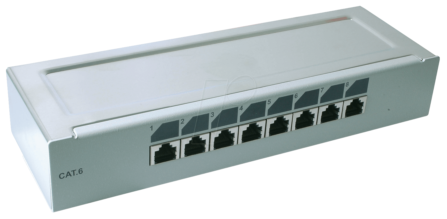 PATCHPANEL 8-6 - Mini-Patchpanel, 8-Port, Cat.6, 1 HE von EFB-ELEKTRONIK