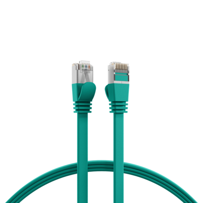 RJ45 Flachpatchkabel Cat.6A U/FTP PVC -- grün 3m von EFB ELEKTRONIK