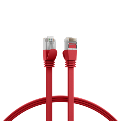 RJ45 Flachpatchkabel Cat.6A U/FTP PVC -- rot 2m von EFB ELEKTRONIK