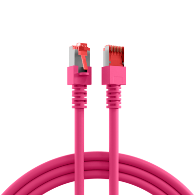 RJ45 Patchkabel Cat.6 S/FTP LSZH -- magenta 30m RJ45 Patchkabel Cat.6 S/FTP LSZH -- magenta 30m von EFB ELEKTRONIK