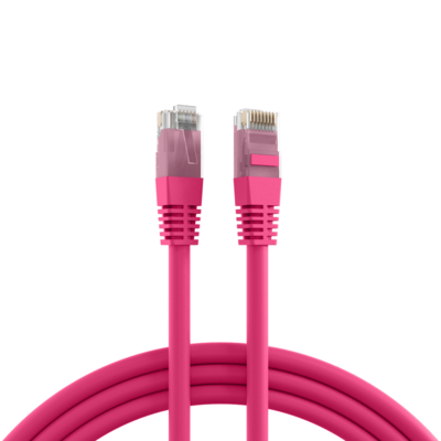 RJ45 Patchkabel Cat.6 U/UTP PVC -- CCA magenta 10m von EFB ELEKTRONIK