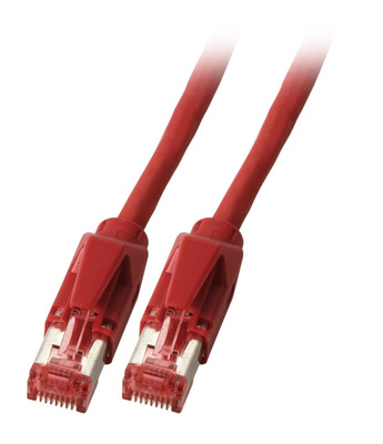 RJ45 Patchkabel Cat.6A S/FTP FR HF -- Kerpen F6-90 TM21 rot 1m von EFB ELEKTRONIK