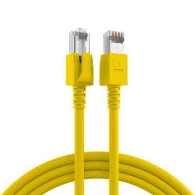 RJ45 Patchkabel Cat.6A S/FTP FRNC -- VC LED gelb 15m von EFB ELEKTRONIK
