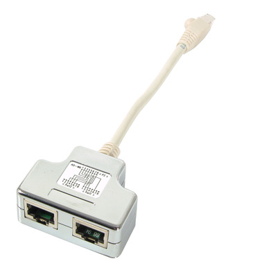 T-Adapter Cat.6 2 x 10/100BaseT für -- Cablesharing von EFB ELEKTRONIK