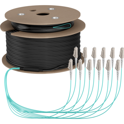Trunkkabel U-DQ(ZN)BH OM3 12G (1x12) LC-LC -- 160m Dca LSZH von EFB ELEKTRONIK