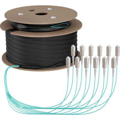 Trunkkabel U-DQ(ZN)BH OM3 12G (1x12) SC-SC -- 150m Dca LSZH von EFB ELEKTRONIK