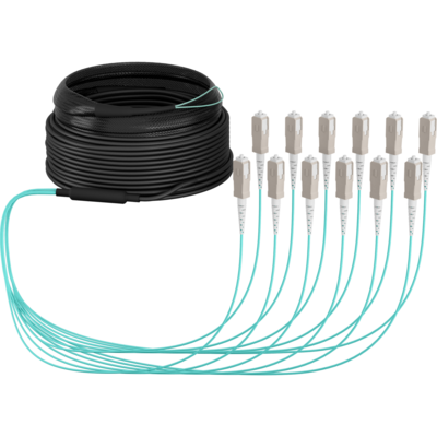 Trunkkabel U-DQ(ZN)BH OM3 12G (1x12) SC-SC -- 20m Dca LSZH von EFB ELEKTRONIK
