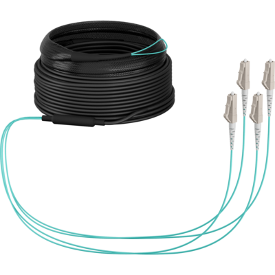 Trunkkabel U-DQ(ZN)BH OM3 4G (1x4) LC-LC -- 30m Dca LSZH von EFB ELEKTRONIK