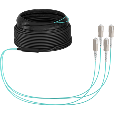Trunkkabel U-DQ(ZN)BH OM3 4G (1x4) SC-SC -- 10m Dca LSZH von EFB ELEKTRONIK