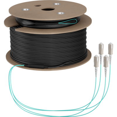 Trunkkabel U-DQ(ZN)BH OM3 4G (1x4) SC-SC -- 80m Dca LSZH von EFB ELEKTRONIK