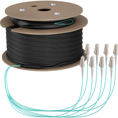 Trunkkabel U-DQ(ZN)BH OM3 8G (1x8) LC-LC -- 120m Dca LSZH von EFB ELEKTRONIK