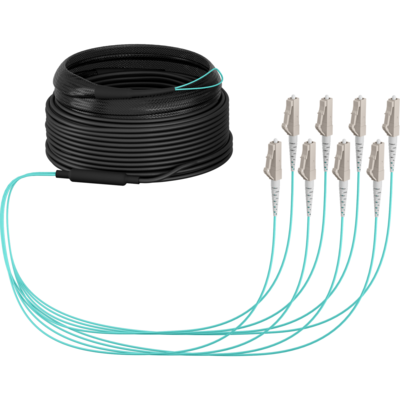 Trunkkabel U-DQ(ZN)BH OM3 8G (1x8) LC-LC -- 30m Dca LSZH von EFB ELEKTRONIK