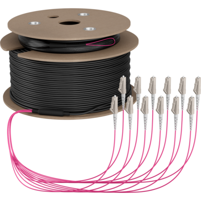 Trunkkabel U-DQ(ZN)BH OM4 12G (1x12) LC-LC -- 140m Dca LSZH von EFB ELEKTRONIK