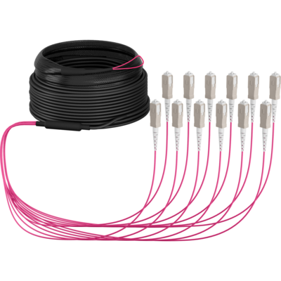 Trunkkabel U-DQ(ZN)BH OM4 12G (1x12) SC-SC -- 30m Dca LSZH von EFB ELEKTRONIK