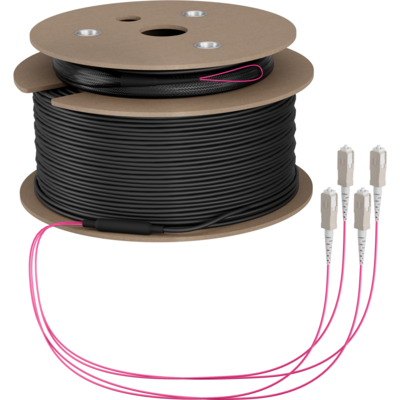 Trunkkabel U-DQ(ZN)BH OM4 4G (1x4) SC-SC -- 50m Dca LSZH von EFB ELEKTRONIK