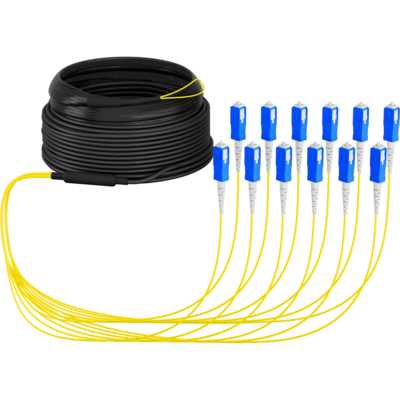 Trunkkabel U-DQ(ZN)BH OS2 12E (1x12) SC-SC -- 20m Dca LSZH G657A1 von EFB ELEKTRONIK