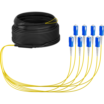 Trunkkabel U-DQ(ZN)BH OS2 8E (1x8) SC-SC -- 30m Dca LSZH G657A1 von EFB ELEKTRONIK