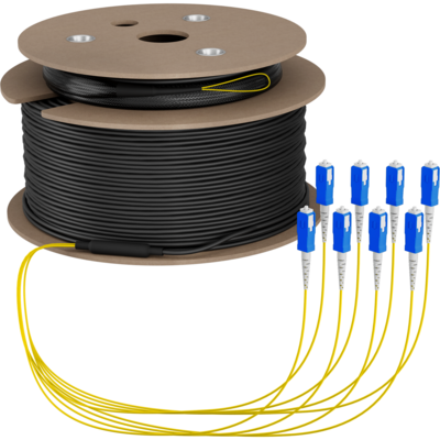 Trunkkabel U-DQ(ZN)BH OS2 8E (1x8) SC-SC -- 50m Dca LSZH G657A1 von EFB ELEKTRONIK