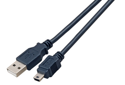 USB2.0 Anschlusskabel A-Mini B -- (5polig), St.-St., 1,5m, grau, Classic von EFB ELEKTRONIK