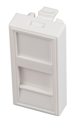 Zentralplatte 22,5x45mm für 1 Keystone -- Auslass gerade von EFB ELEKTRONIK