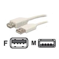 EFB-Elektronik 5 m, USB 2.0, M/F, 5 m, USB A Stecker weiblich, grau, USB-Kabel (USB 2.0, M/F, 5 m, USB A, USB A, 2.0, männlich/weiblich, grau) von EFB-Elektronik