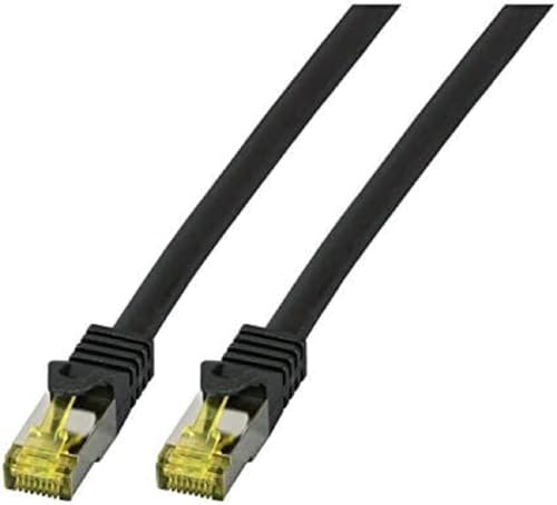 EFB-Elektronik - CAT. 6A Netzwerkkabel - 0,25 m LAN Kabel Ethernet Kabel Patchkabel mit Klinken-/Knickschutz - RJ45 Anschluss, S/FTP LSZH - schwarz von EFB-Elektronik