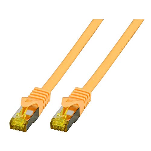 EFB-Elektronik - CAT. 6A Netzwerkkabel - 1 m LAN Kabel Ethernet Kabel Patchkabel mit Klinken-/Knickschutz - RJ45 Anschluss, S/FTP LSZH - gelb von EFB-Elektronik