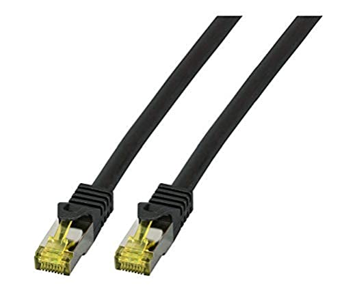 EFB-Elektronik - CAT. 6A Netzwerkkabel - 5 m LAN Kabel Ethernet Kabel Patchkabel mit Klinken-/Knickschutz - RJ45 Anschluss, S/FTP LSZH - schwarz von EFB-Elektronik