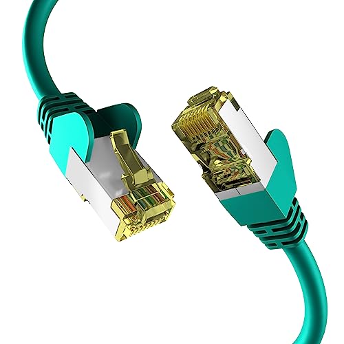EFB-Elektronik - CAT. 6a Netzwerkkabel bis zu 10 Gbit - 0,15m LAN Kabel Ethernet Kabel Patchkabel mit Klinken-/Knickschutz - RJ45 Anschluss, S/FTP PIMF Schirmung - Grün von EFB-Elektronik