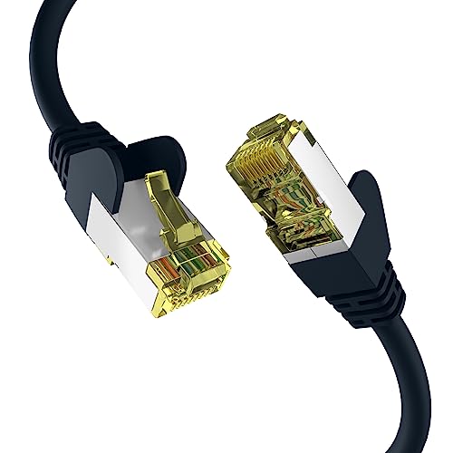 EFB-Elektronik - CAT. 6a Netzwerkkabel bis zu 10 Gbit - 10m LAN Kabel Ethernet Kabel Patchkabel mit Klinken-/Knickschutz - RJ45 Anschluss, S/FTP PIMF Schirmung - Schwarz EFB-Elektronik - CAT. 6a Netzwerkkabel bis zu 10 Gbit - 10m LAN Kabel Ethernet Kabel Patchkabel mit Klinken-/Knickschutz - RJ45 Anschluss, S/FTP PIMF Schirmung - Schwarz von EFB-Elektronik