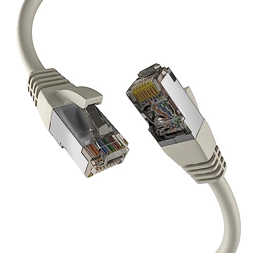 EFB-Elektronik - CAT. 8 Netzwerkkabel bis zu 40 Gbit - 1,5 m LAN Kabel Ethernet Kabel Patchkabel mit Knickschutz - PoE Übertragung von Daten und Strom - RJ45 Anschluss, S/FTP PIMF Schirmung - Grau von EFB-Elektronik