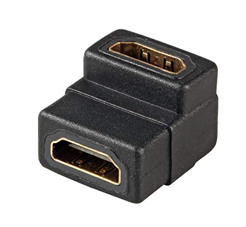 EFB-Elektronik HDMI Adapter, 2X HDMI-A, BU.-BU. (gewinkelt), Schwarz von EFB-Elektronik
