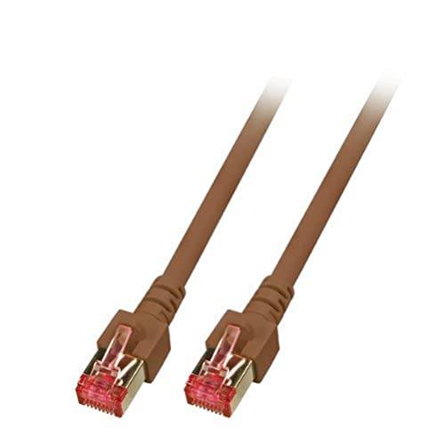 EFB-Elektronik K5517.10 RJ45 Patchkabel S/FTP, Cat.6, LSZH, 0.25m Braun von EFB-Elektronik