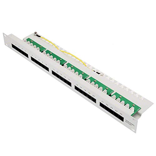 EFB-Elektronik Patchpanel 25xRJ45 8/4 1HE ISDN, RAL7035, Cat. 3 von EFB-Elektronik