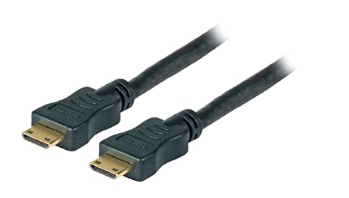 EFB HDMI Anschlusskabel mit Ethernet Stecker Typ Mini-C - Stecker Typ Mini-C 1,0 m, schwarz von EFB-Elektronik
