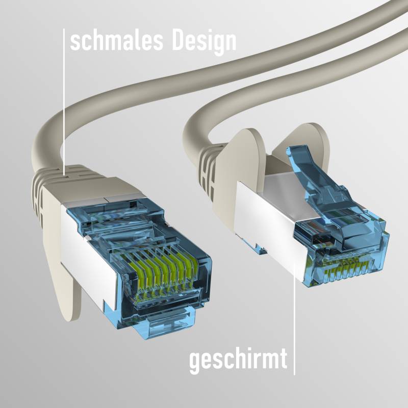 EFB RJ45 PATCHKABEL mit CAT7 ROHKABEL GRAU 25m von EFB